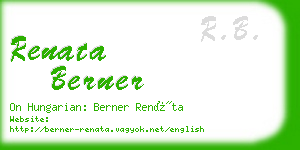 renata berner business card